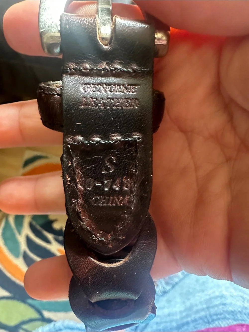 Braided Leather Women's Belt in Distressed Brown